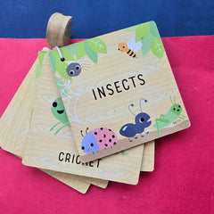 Wooden Insects Learning Book – pre-loved educational toy from Toy Chest Pakistan