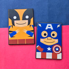 Wolverine and Captain America Wall Frames – pre-loved activity kit from Toy Chest Pakistan