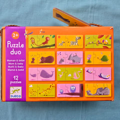 Djeco Puzzle Duo Mama and Baby Matching Puzzle – pre-loved board game from Toy Chest Pakistan