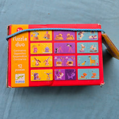 Djeco Puzzle Duo Opposites Matching Puzzle – pre-loved board game from Toy Chest Pakistan