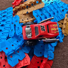Construction Building Set with Toy Race Car