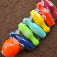 Colourful Wooden Bowling Set