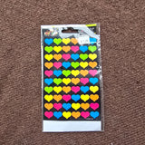 Wooden Heart Stickers Sheet