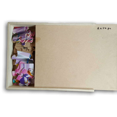 Minnie mouse -3 in 1 24 pc puzzle wooden