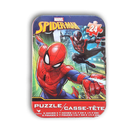 24 pc spiderman tin puzzle