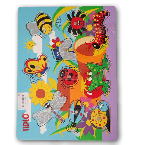 wooden inset insect puzzle