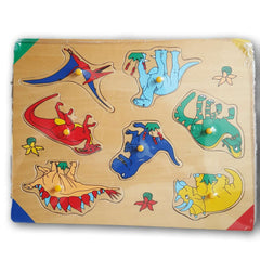 Wooden Inset Dino Puzzle - Toy Chest Pakistan