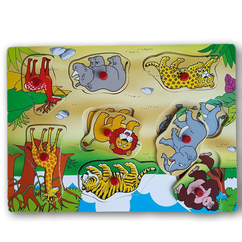 Small  knobbed jungle animal puzzle
