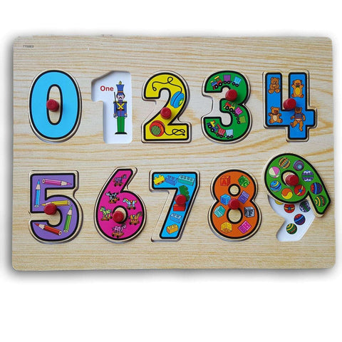 Wooden Number Puzzle (With Knobs) missing number 1