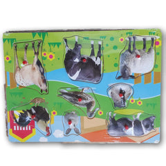 Wooden Puzzle- Farm Animal Puzzle- Small Knob - Toy Chest Pakistan