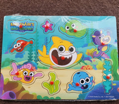 Baby shark wooden inset puzzle