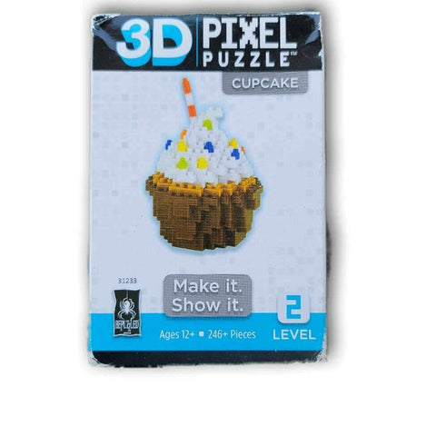 3d Pixel Puzzle cupcake