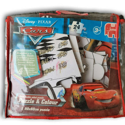 24 pc Lightning mcqueen floor puzzle (flip side already coloured)