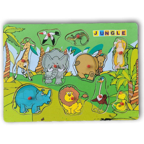 Wooden inset puzzle, jungle – Toy Chest Pakistan