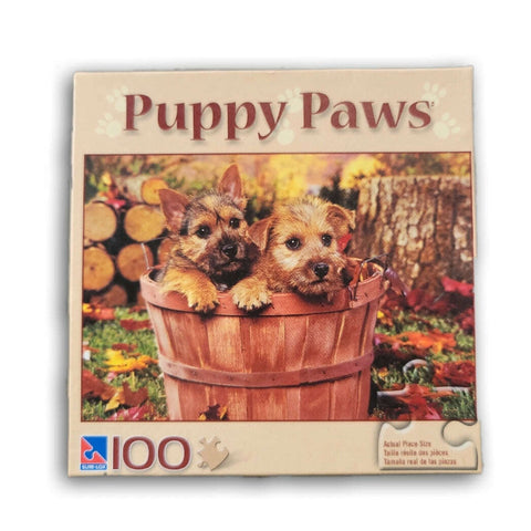100 Pc Puzzle, puppy paws