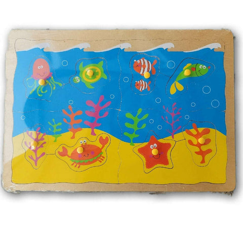 Wooden inset puzzle- underwater