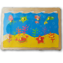 Wooden inset puzzle- underwater - Toy Chest Pakistan