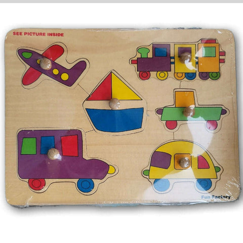 Wooden puzzle vehicles
