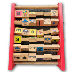 Wooden Alphabet bead frame - Toy Chest Pakistan