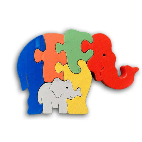 wooden elephant puzzle