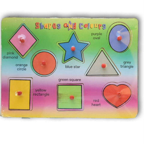 Wooden inset puzzle, shapes