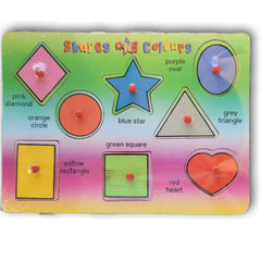 Wooden inset puzzle, shapes - Toy Chest Pakistan
