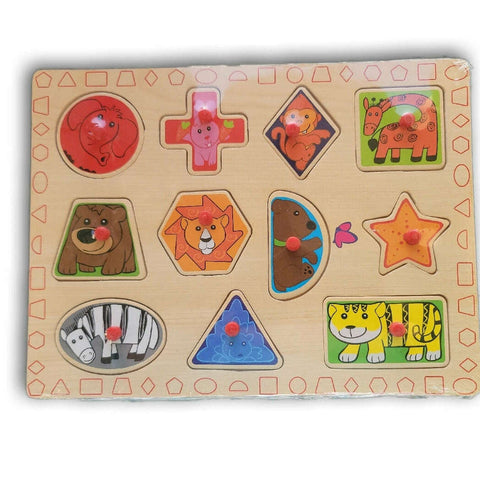 Wooden inset puzzle, shapes