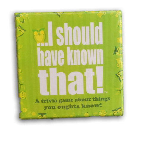 I Should Have Known That