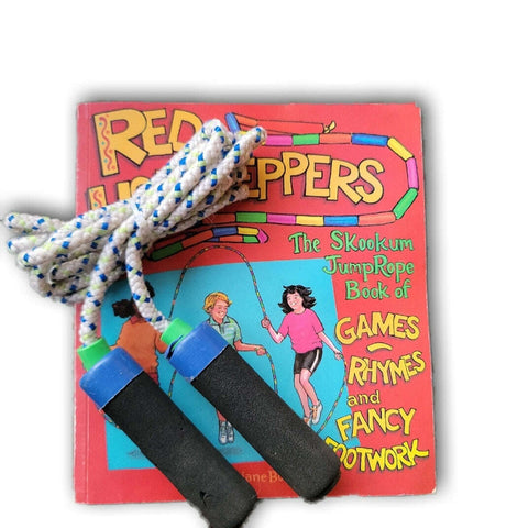 Skip rope, book and rope
