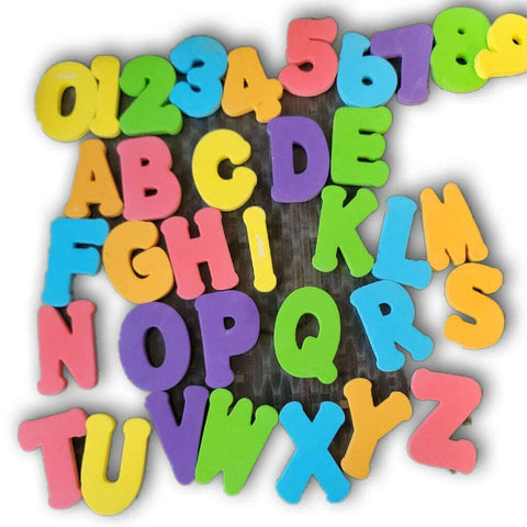 Foam Letters and Numbers, J missing
