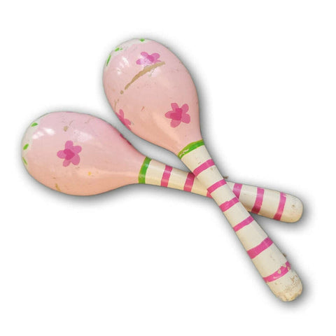 Wooden Maracas pink