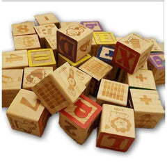 assorted wooden blocks, 30 2 x 2 inch - Toy Chest Pakistan