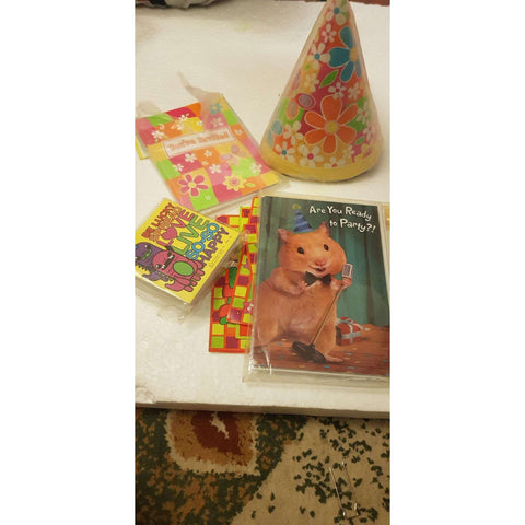 Invite Cards And Party Hats Set Of 8