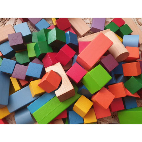 Wooden Blocks, 125 pc set