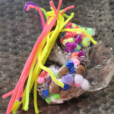 Pipe Cleaner Set with pom poms