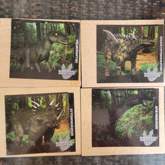 4 wooden craft dinosaur kits
