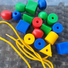 Wooden Lacing Beads - Toy Chest Pakistan