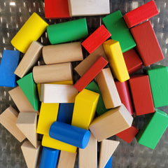 assorted wooden blocks, set of 50