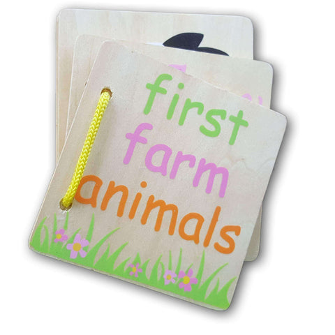 Wooden Book: First Farm Animals