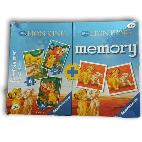 Lion King Puzzle (2 Puzzles And Memory Card Set)