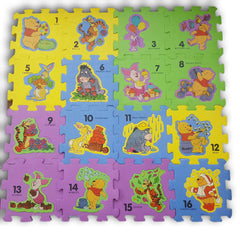 Winnie pooh counting foam mat set 6" each square - Toy Chest Pakistan