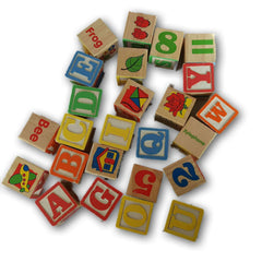 Set of 25 wooden blocks (Size 2inch) - Toy Chest Pakistan