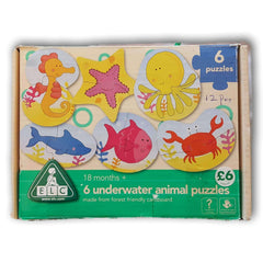 6 Underwater Animal Puzzles 2 pc puzzle - Toy Chest Pakistan