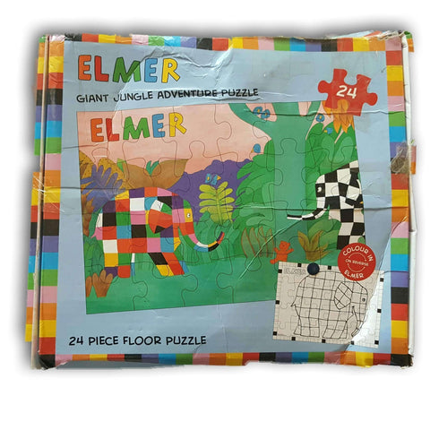 Elmer Giant Jungle Adventure Puzzle 24 Pc