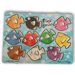 Melissa & Doug Fish Colors Mix 'n Match Wooden Peg Puzzle (10 pcs) - Toy Chest Pakistan