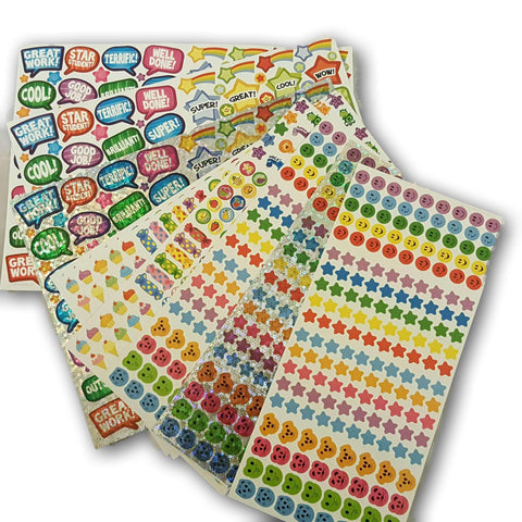 Sticker Sheets - 10 High Quality Sheets New