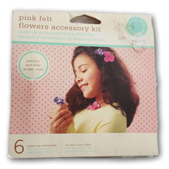 Pink felt flower accessroy kit - Toy Chest Pakistan