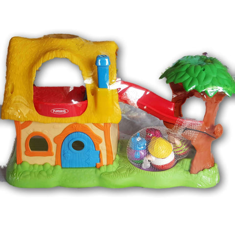 Playskool Weebles Cottage & Tree House With Four Figures