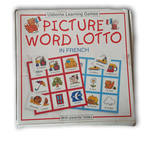 Picture Word Lotto In French
