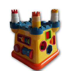 Infantino Shape Sorter castle (yellow with three guards) - Toy Chest Pakistan